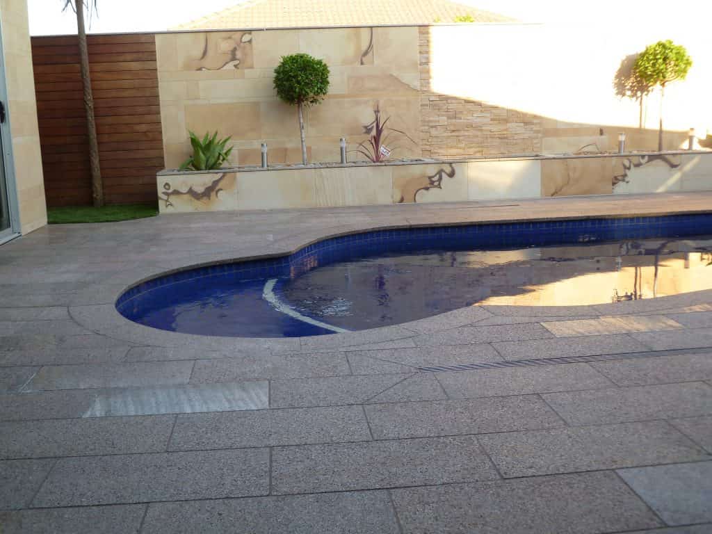 Choco Brown Granite Pavers Pool